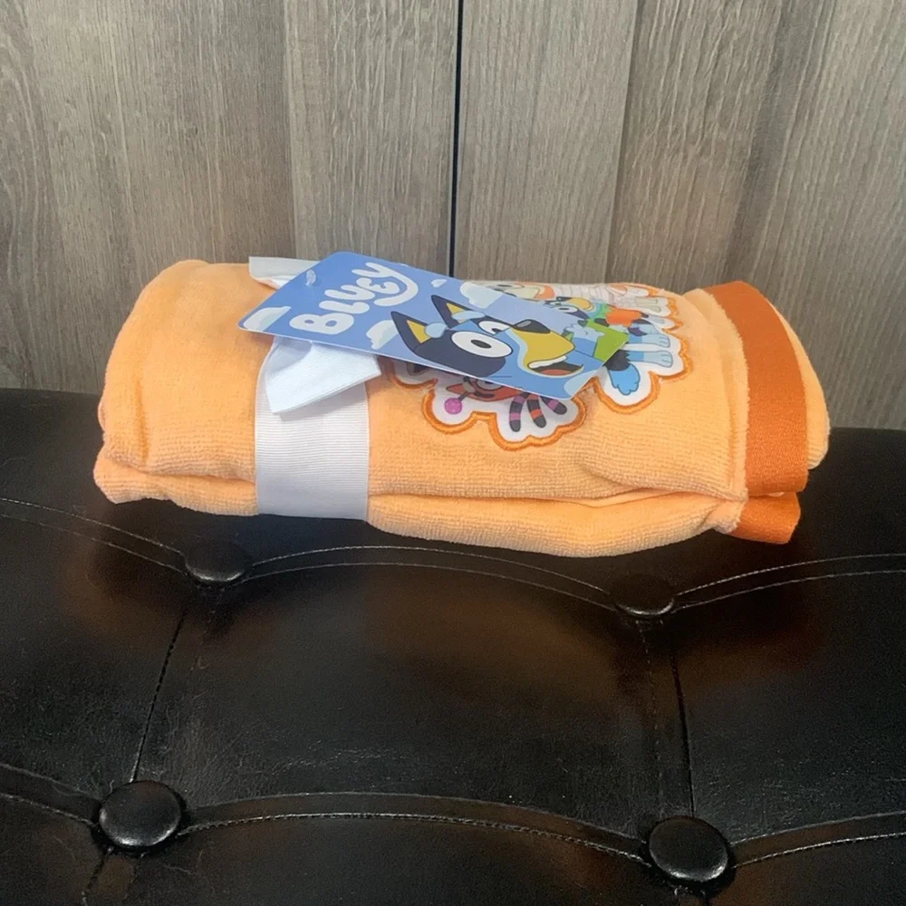 New Halloween Bluey Heeler Family In Costume Orange Cotton Hand Towels Pack of 2